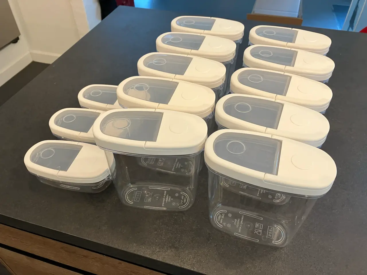 Billede 2 - 13 stk IKEA 365+ opbevaringsdåser m hvidt låg