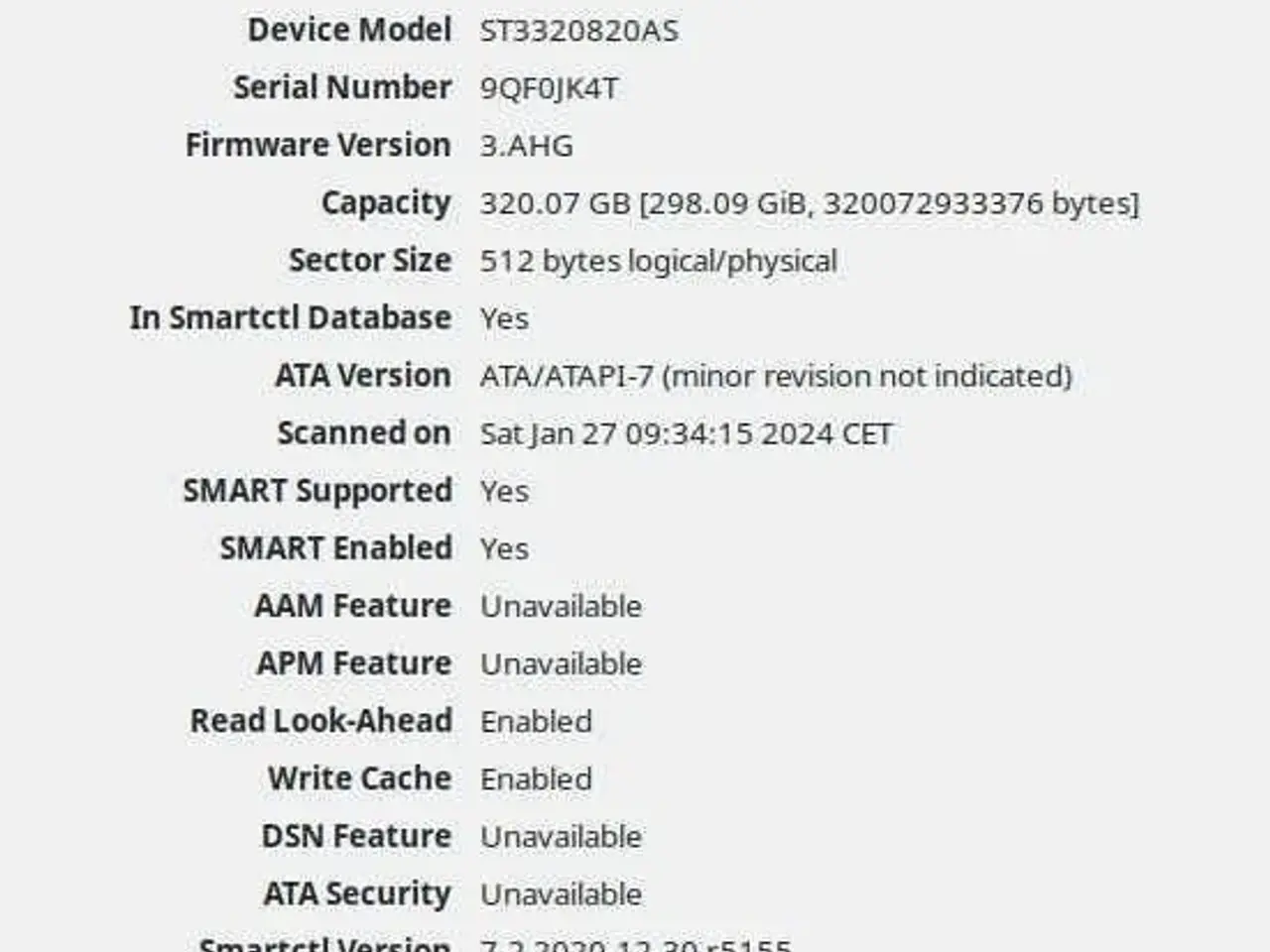Billede 3 - Seagate Barracuda 7200, 320 GB, God