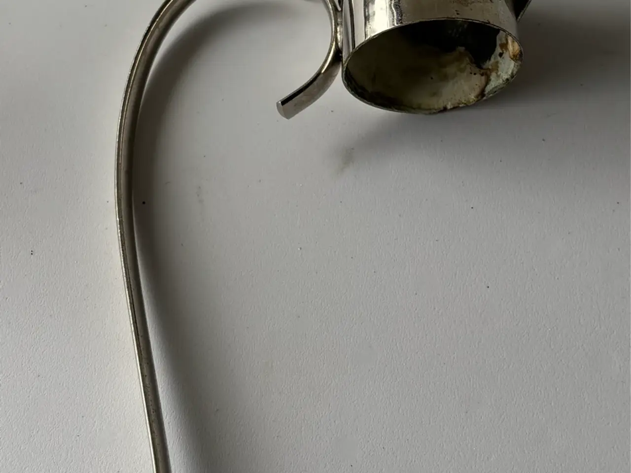 Billede 6 - Smuk antik vinkaraffel / claret jug i glas og meta