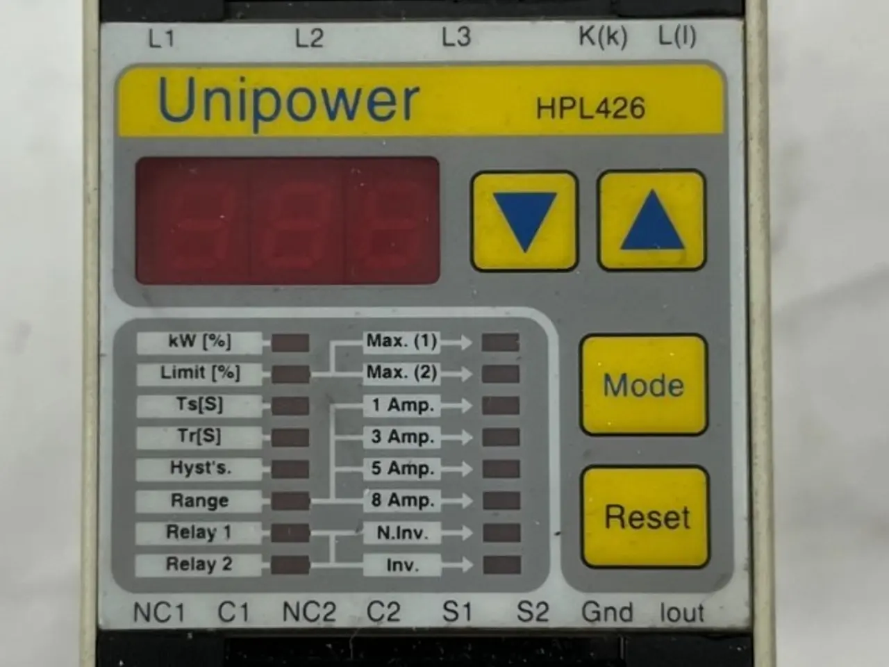 Billede 1 - Unipower HPL426 Motor Protection relæ 3x400V AC
