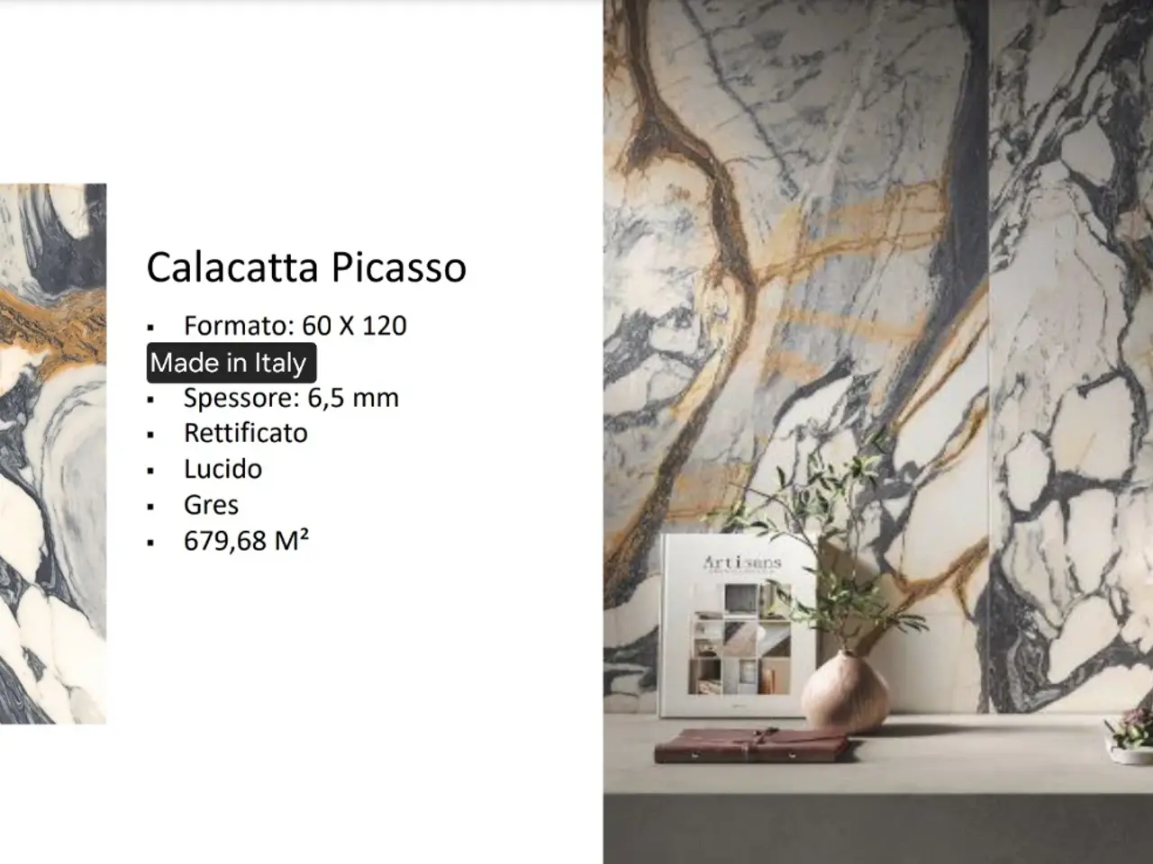 Billede 1 - CALACATTA PICASSO 60X120 CM