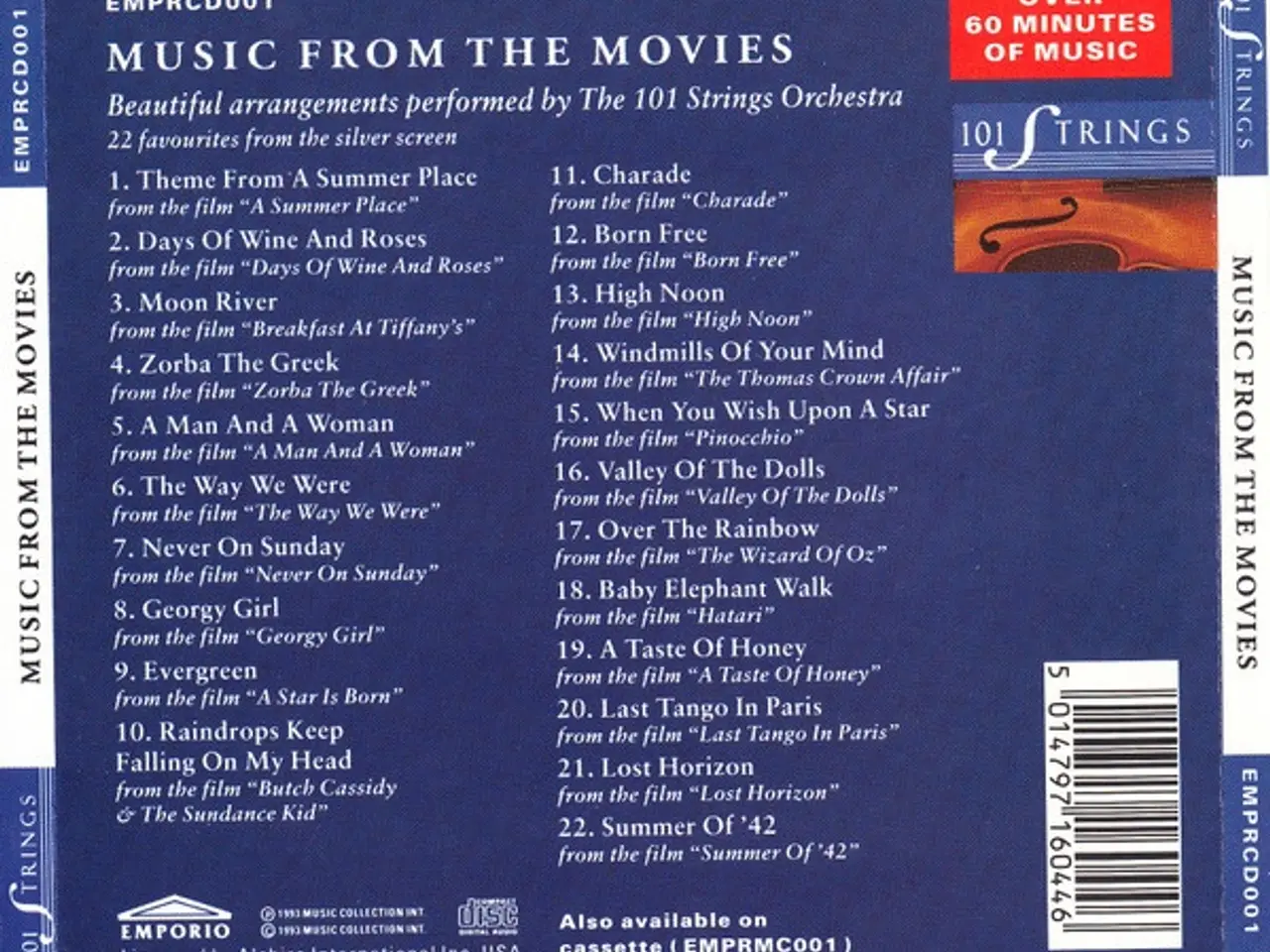 Billede 2 - 101 Strings – Music From The Movies – CD