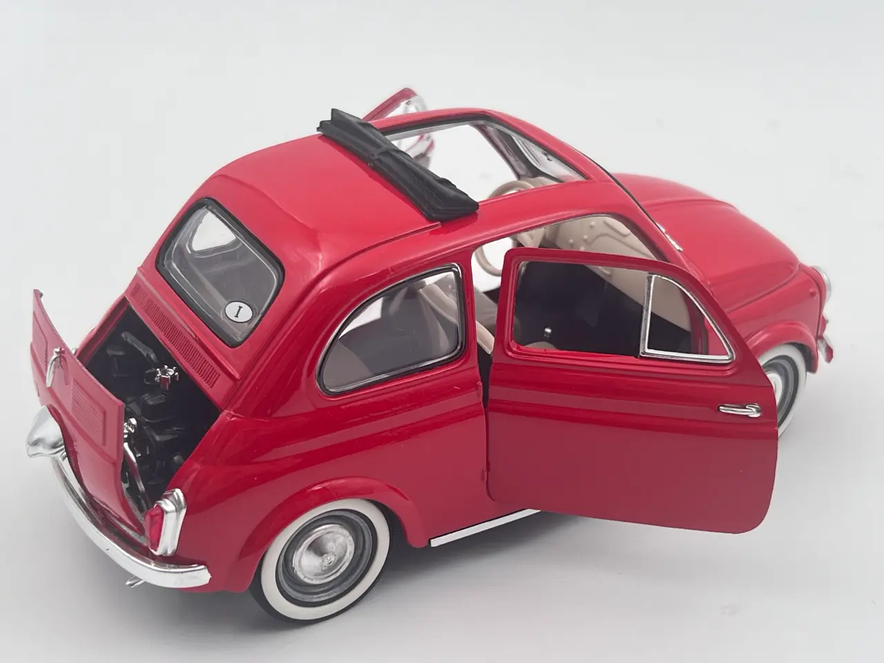 Billede 5 - 1960 Fiat 500 Open- 1:16 / 1:18 Sjælden model