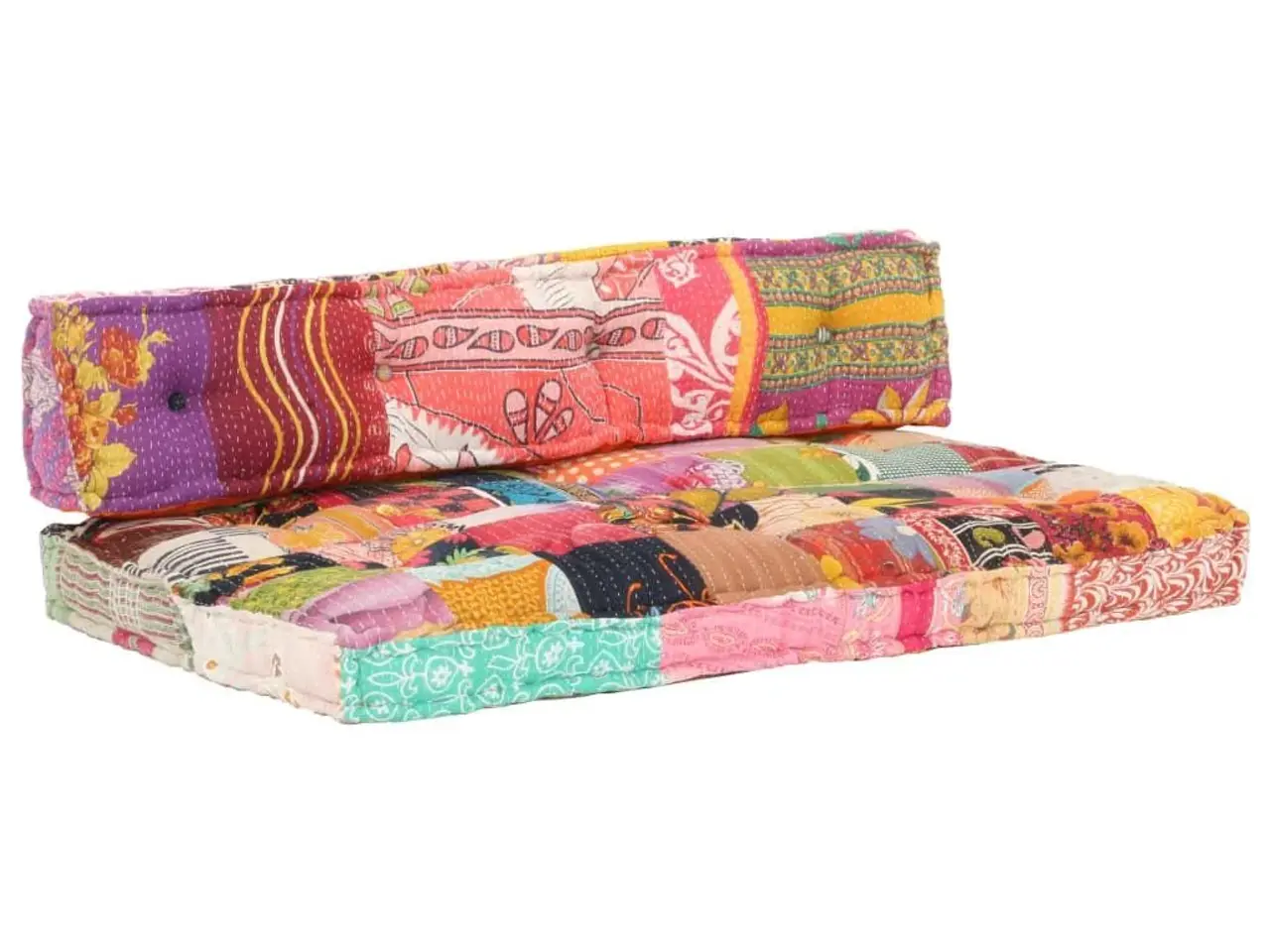 Billede 8 - Pallehynde i patchwork - flerfarvet 120 x 80 x 39 cm
