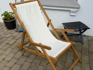 Foldbar strandstol massivt teaktræ