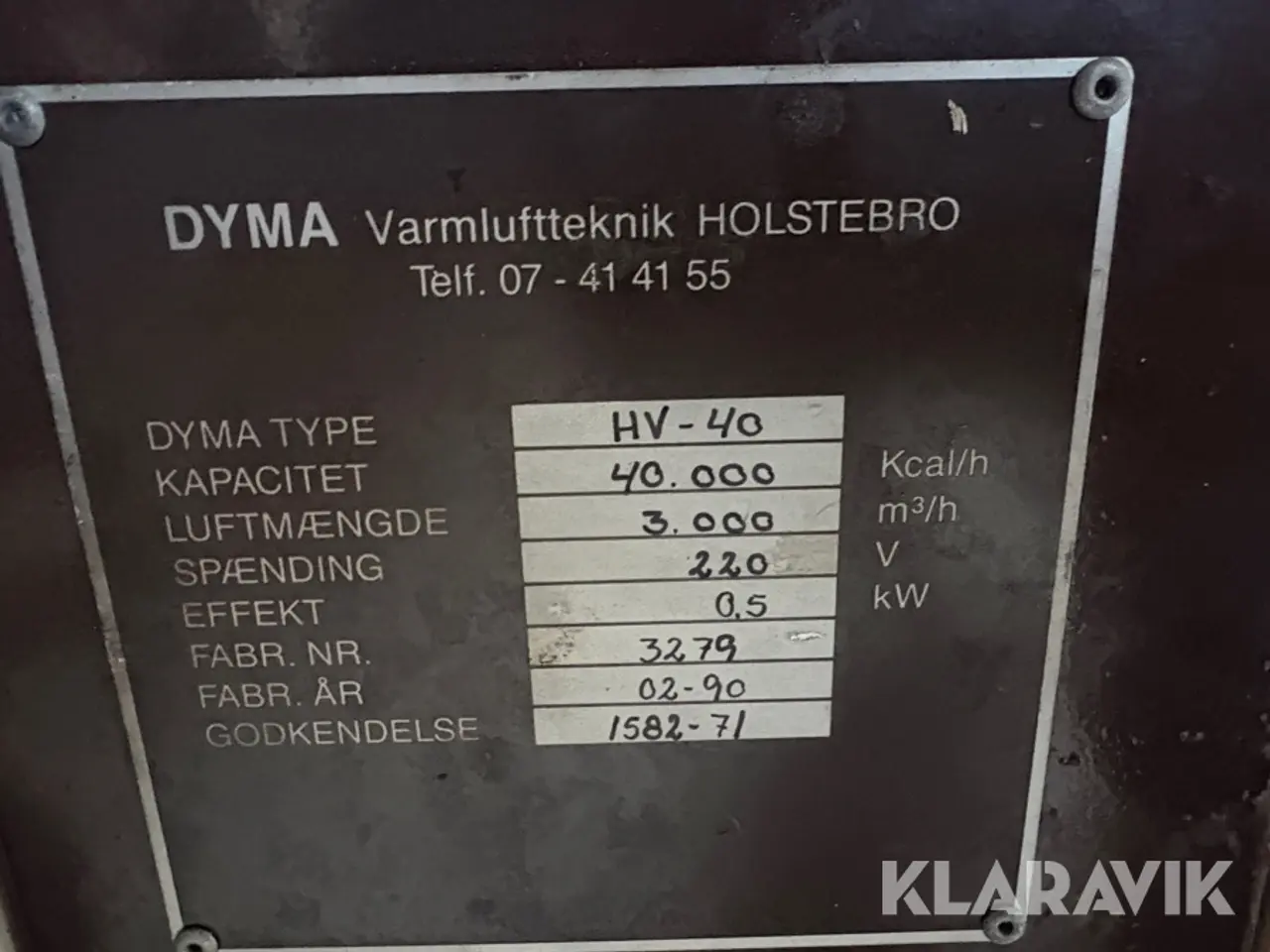 Billede 11 - Kalorifer Dyma HV-40