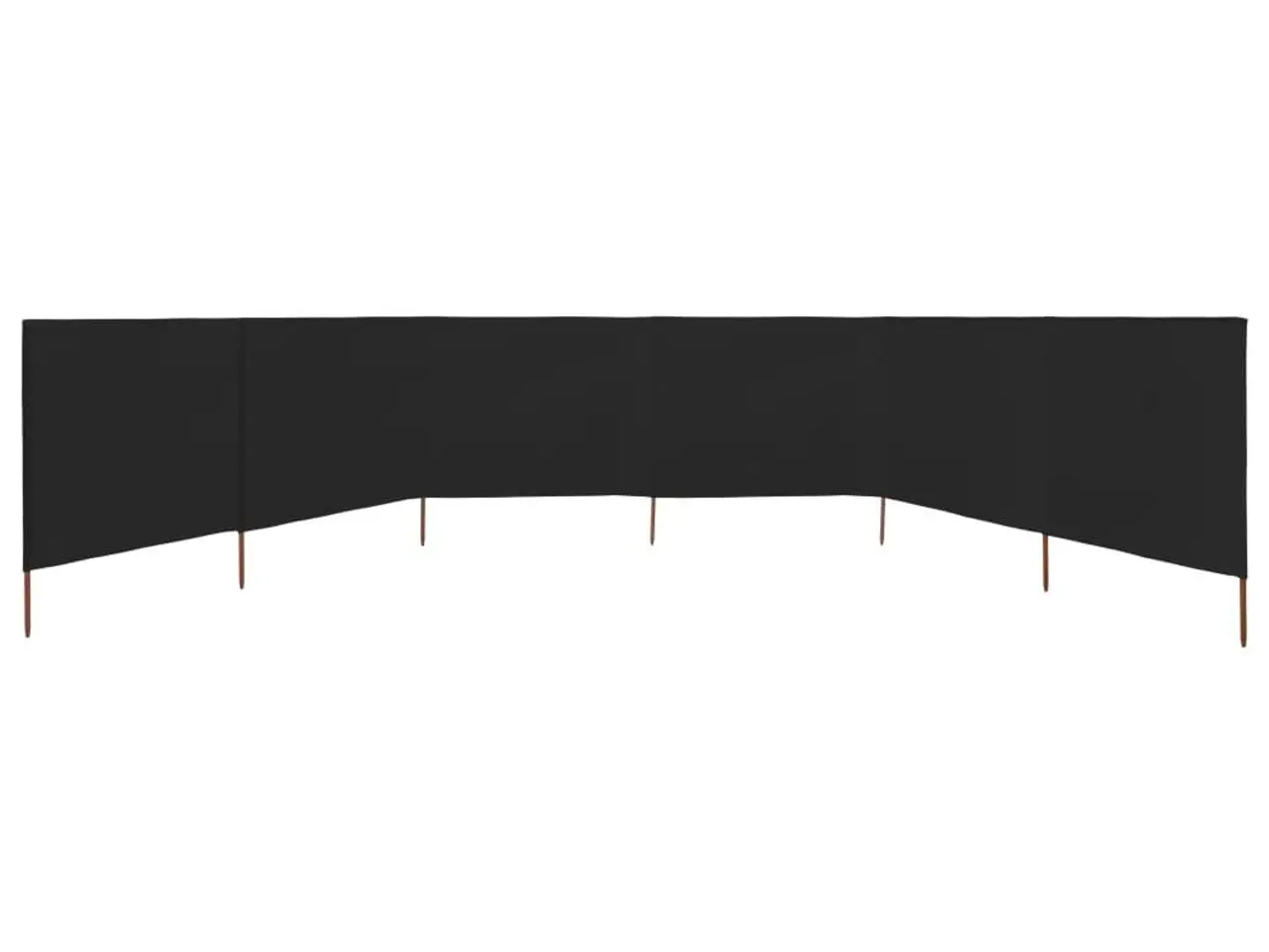 Billede 3 - 6-panels læsejl 800x80 cm stof sort