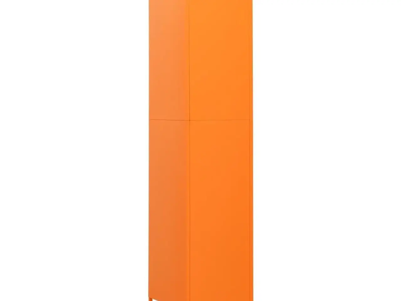 Billede 5 - Skab i stål - 35 × 46 × 180 cm, orange opbevaringsskab med lås