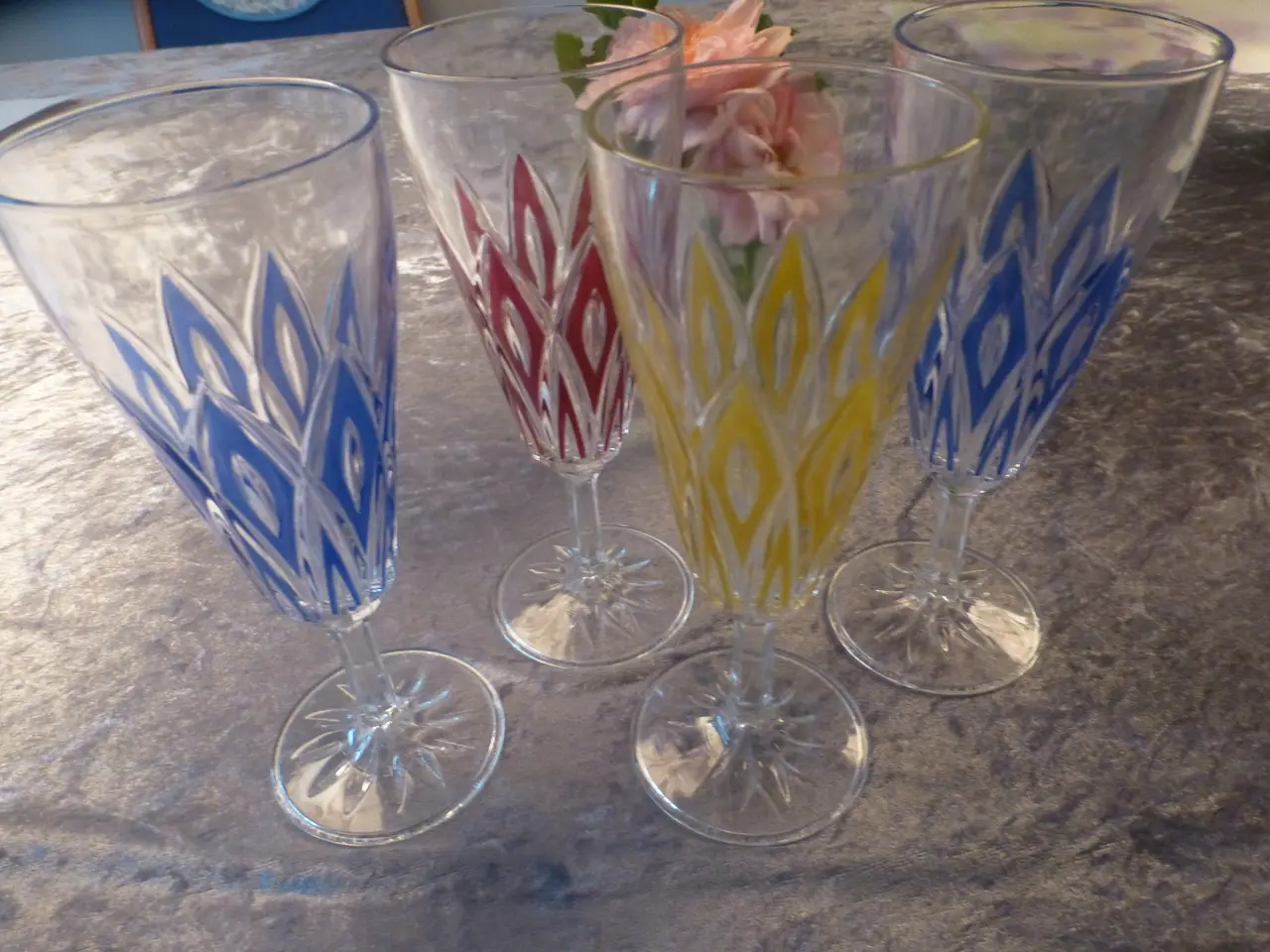 Billede 2 - Harlekin Champagneglas Reims Fransk 4 stk Intakte
