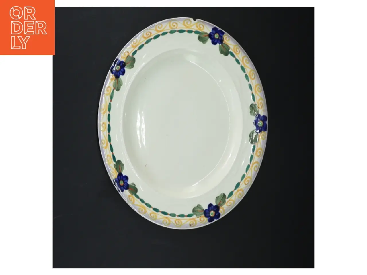 Billede 1 - Dekorativ tallerken med blomsterdesign (str. Ø 23 cm)