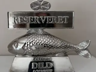 Sjældent Ålborg akvavit reserveret skilt 