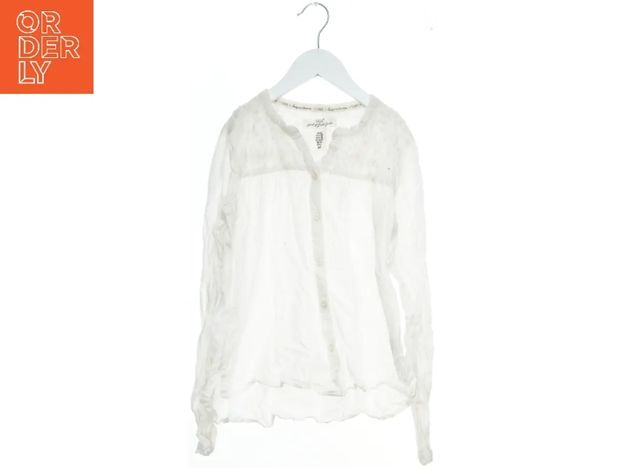 Billede 1 - Hvid bluse med knapper fra Logg (str. 152)