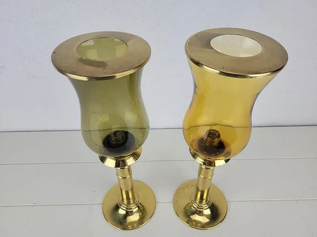 Billede 5 - Lysestager i messing og glas - Megaline