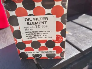 Oliefiltre se selv nummer og navn.