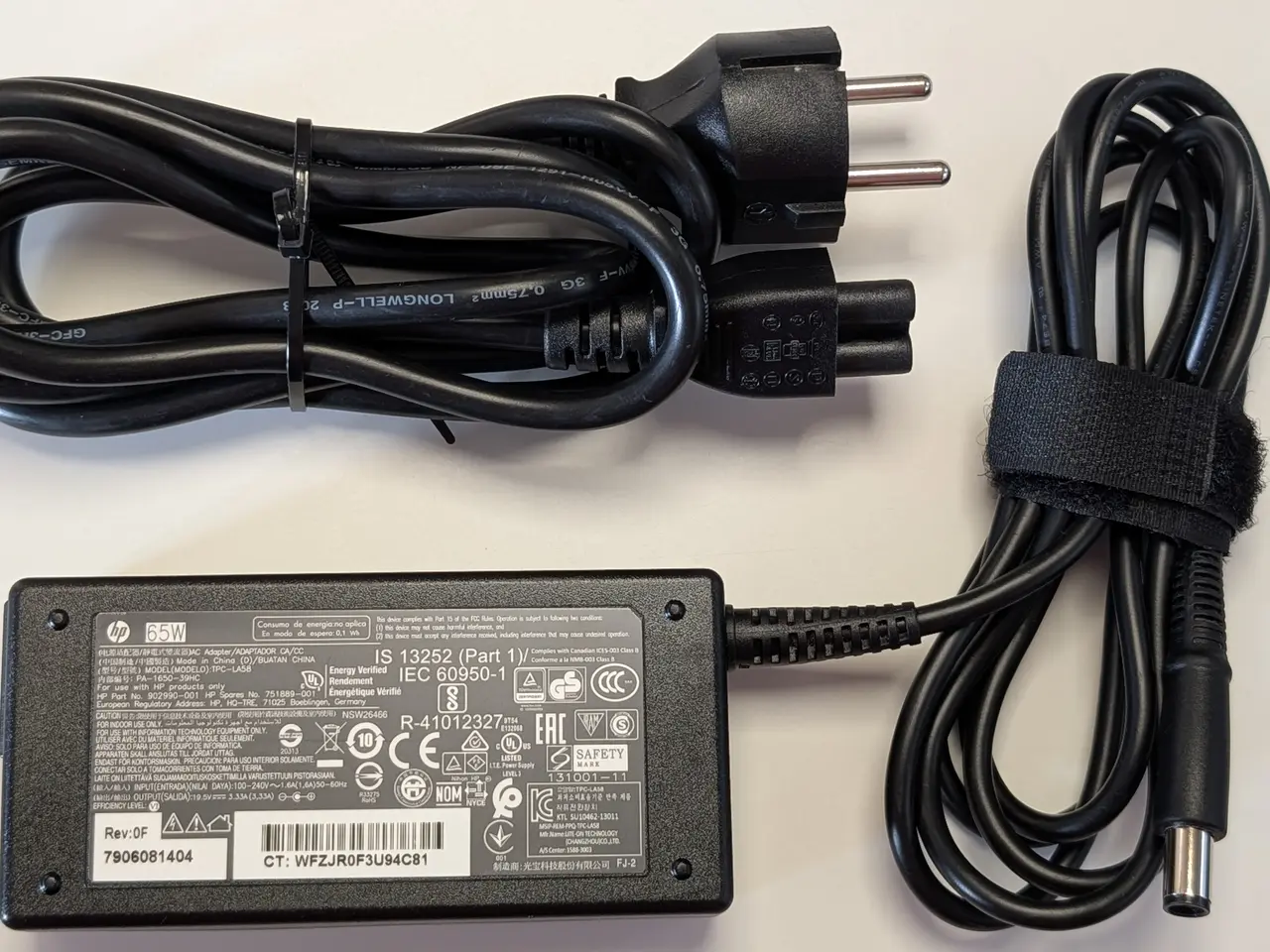 Billede 1 - HP 65W Strømforsyning – 19,5V 3,33A