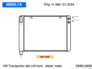 VW transporter diesel (80-82) køler