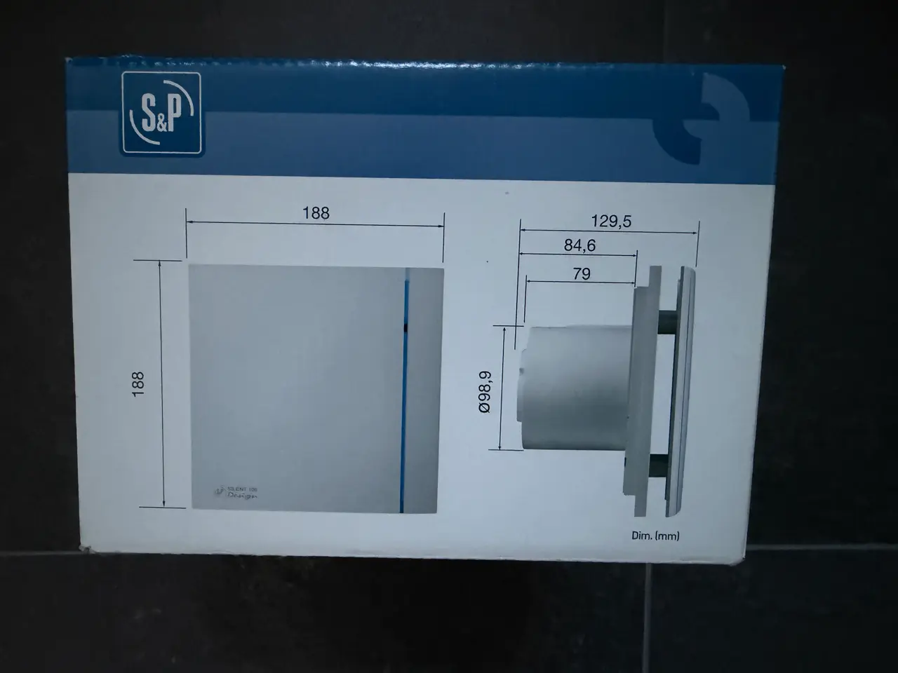 Billede 1 - S&P Silent 100 CHZ Design Hvid Ventilator