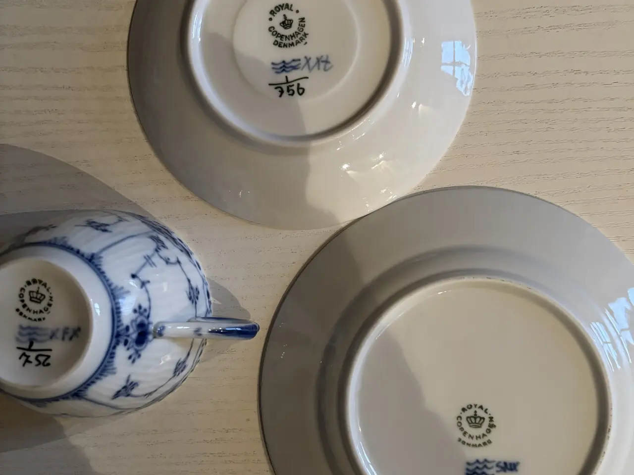 Billede 5 - Kopper med underkop og tallerken, Royal Copenhagen