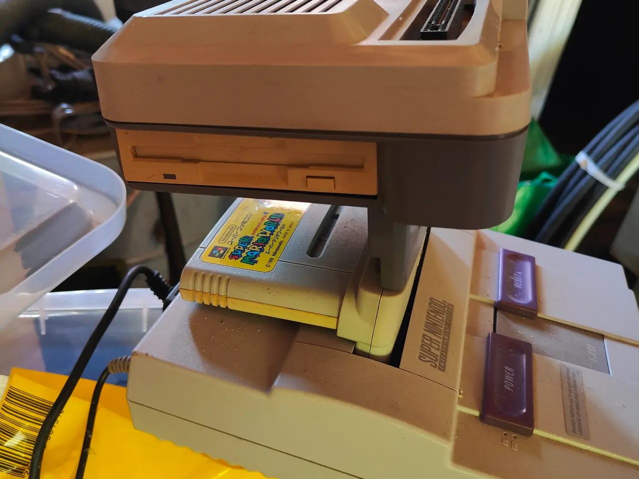 Billede 4 - Super Nintendo - SNES med diskdrev til spil kopier