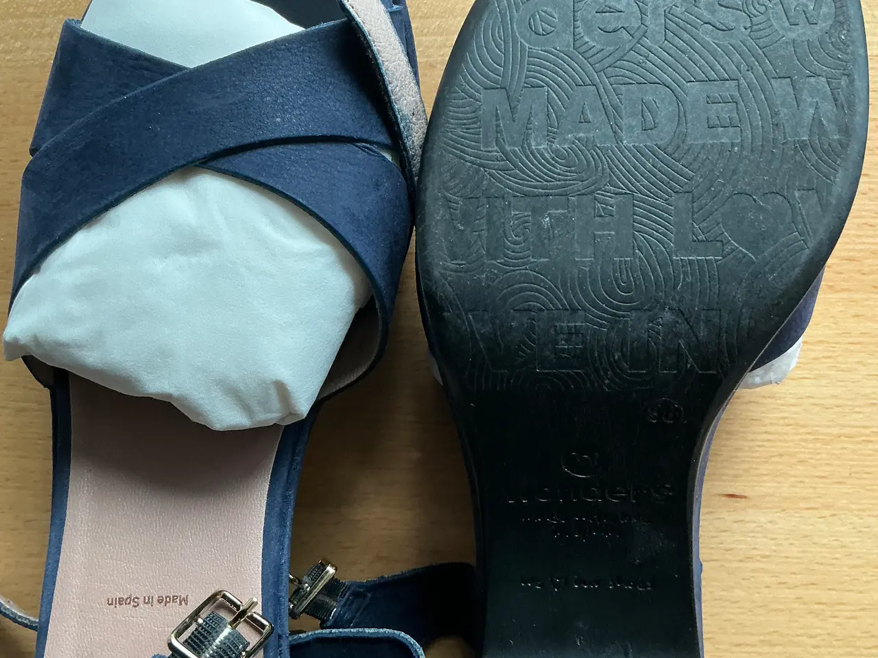 Billede 3 - Navy sandal med Lille. Hæl
