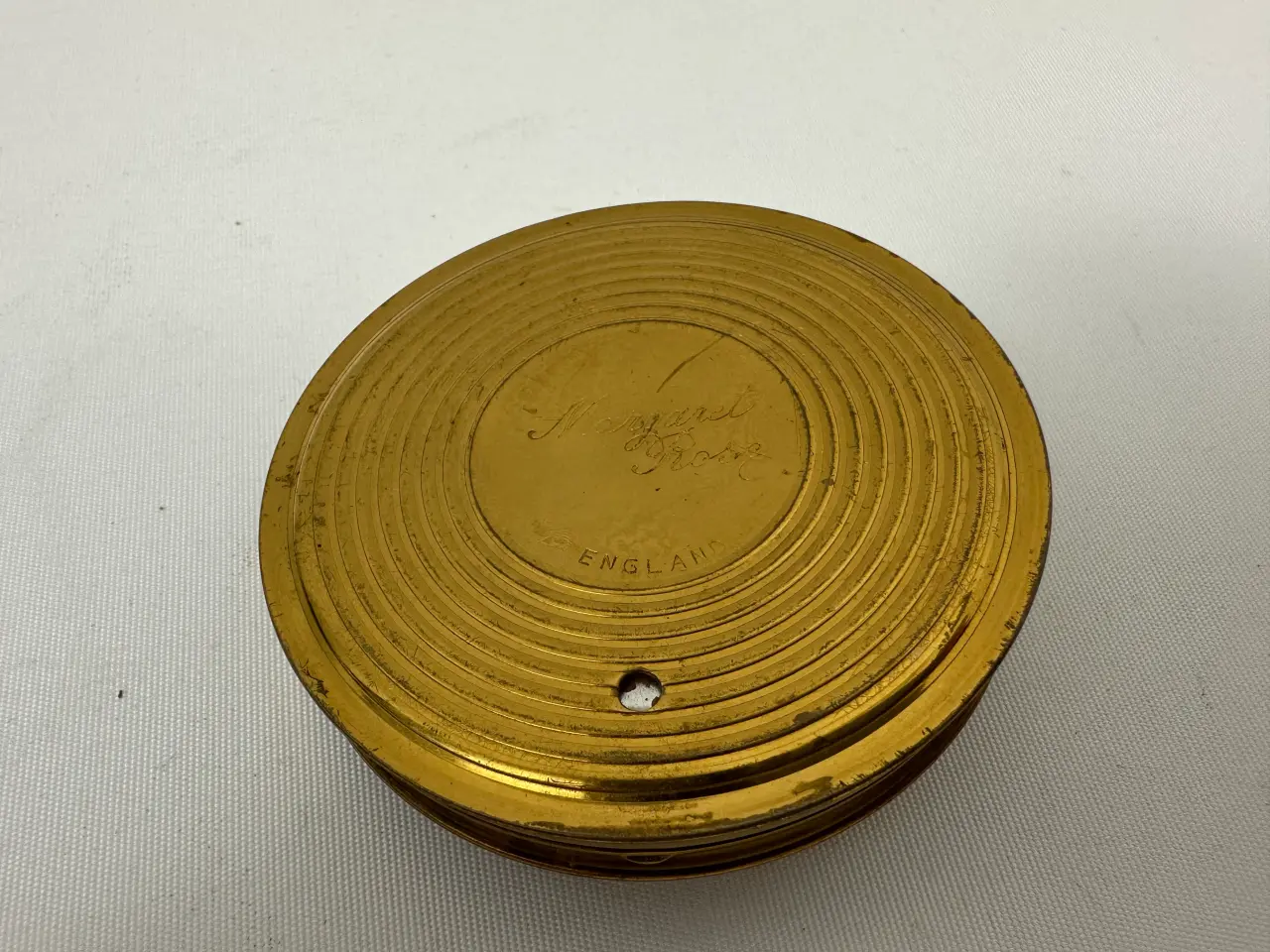 Billede 4 - Vintage messing pudderdåse m. spejl