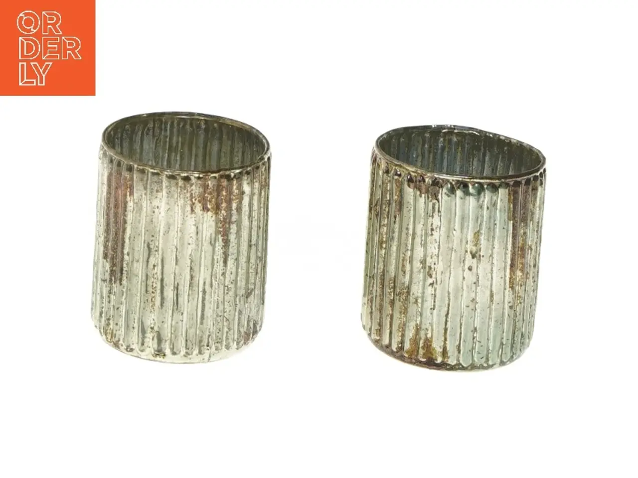 Billede 1 - Sæt med to dekorative miniskjulere (str. Ø 6,5 cm længde 8 cm)