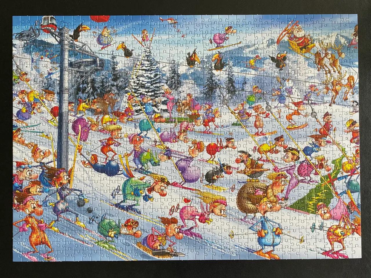 Billede 2 - Christmas Skiing 1000 brikker
