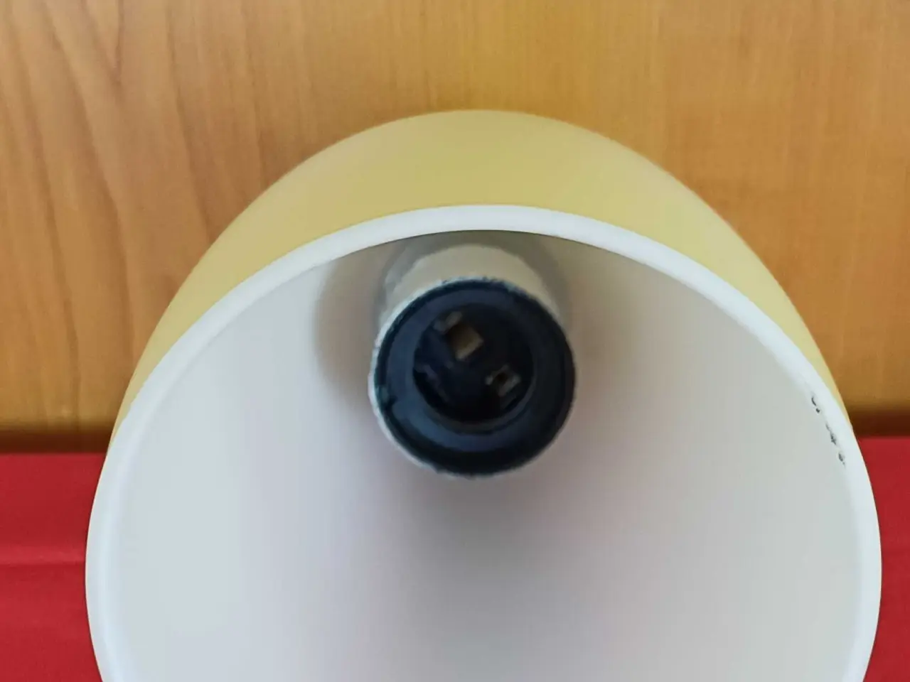 Billede 5 - Gul glas loftpendel med messingtop