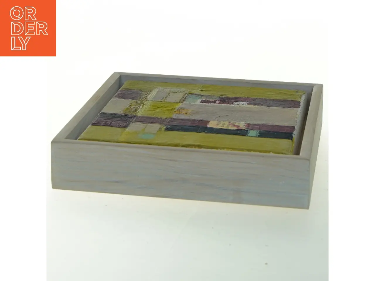 Billede 3 - Abstrakt maleri i ramme (str. 15x15 cm)