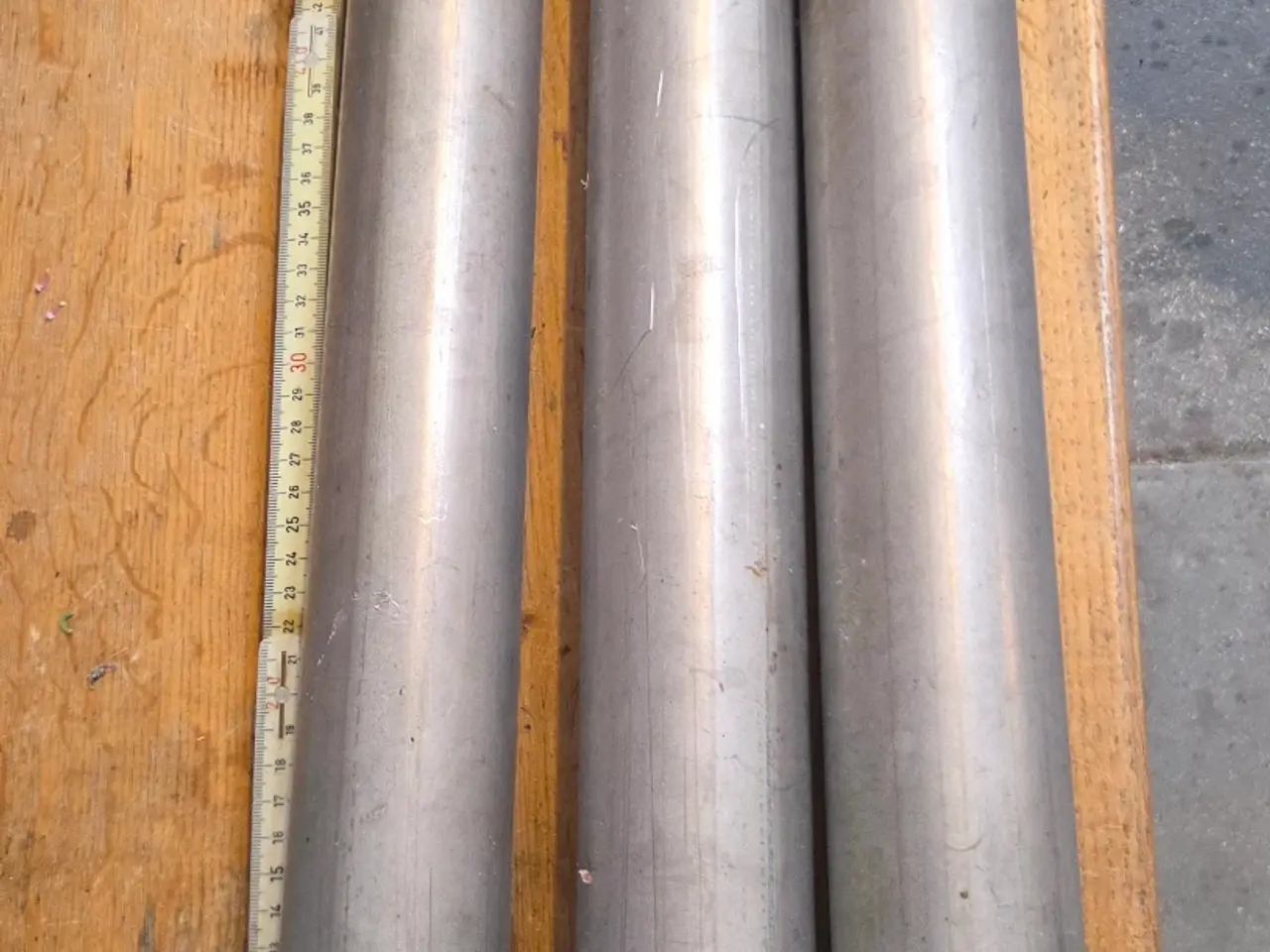 Billede 1 - 3 stk Rustfrit stål rør 60 cm