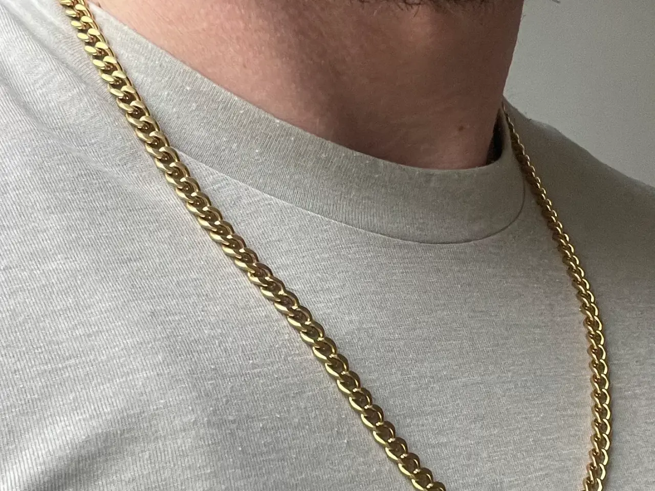 Billede 5 - 6mm 14kt goldfilled panserkæde med kasselås 