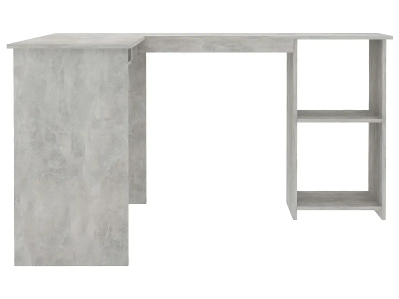 Billede 5 - L-formet skrivebord 120 x 140 x 75 cm - betongrå