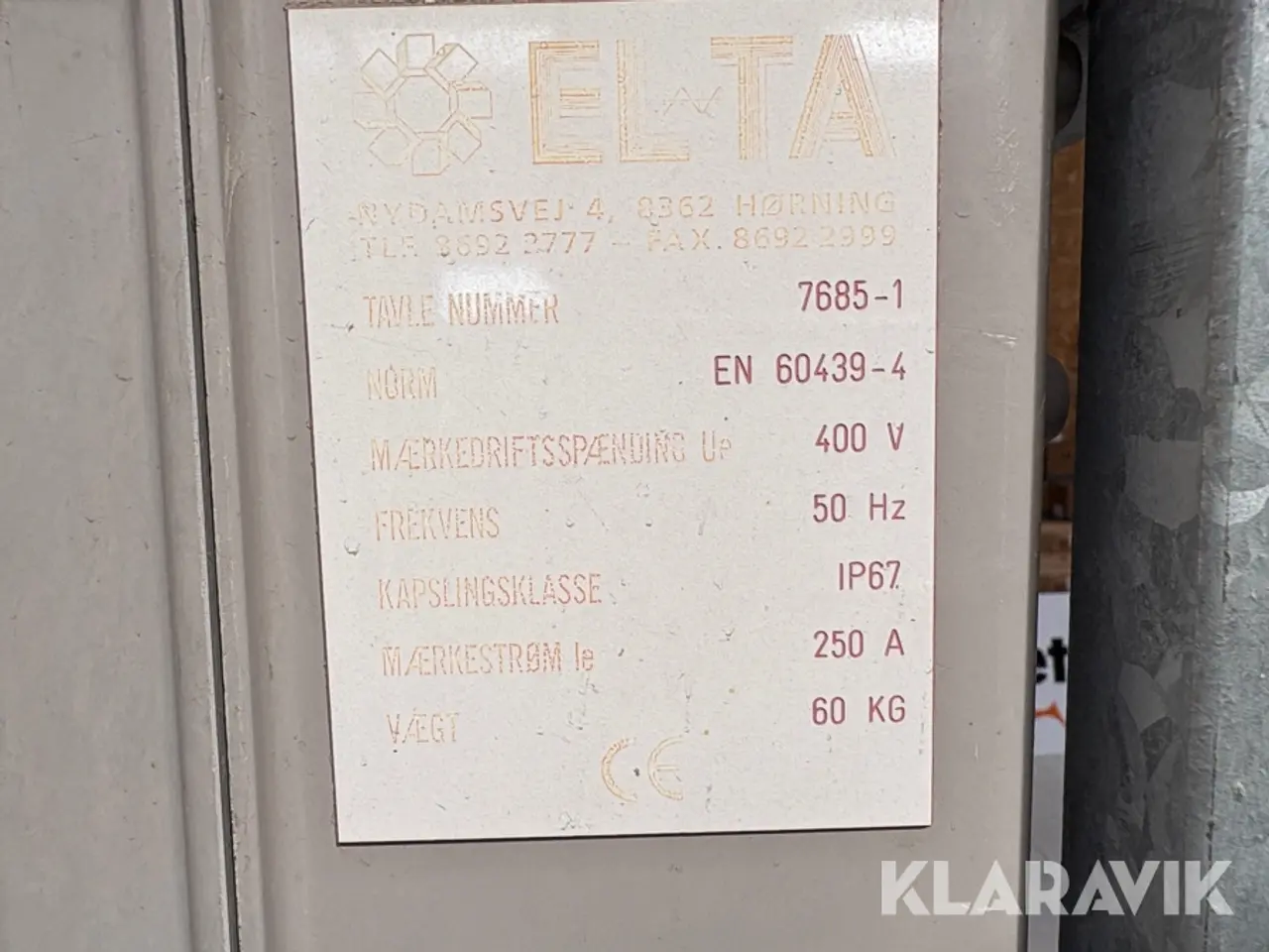 Billede 8 - Eltavle 250 A 400 V