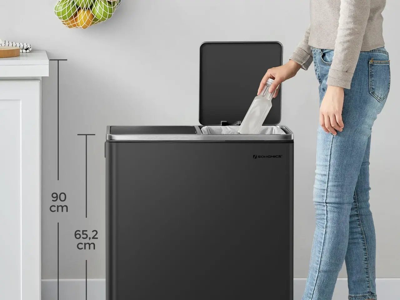 Billede 7 - Dobbelt pedalspand til affaldssortering 2 x 30 l - sort