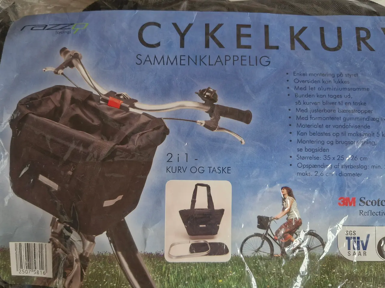 Billede 1 - Sammenklappelige cykelkurve / taske (2 stk.)