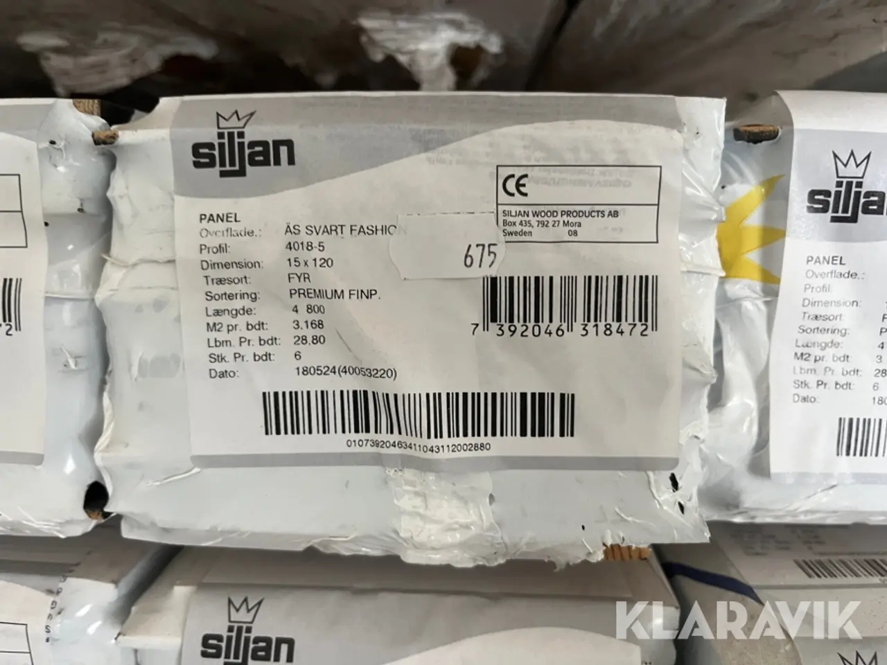 Billede 2 - Profilbrædder/Beklædningbrædder Siljan Sort 15x120 1 palle (72pakker)