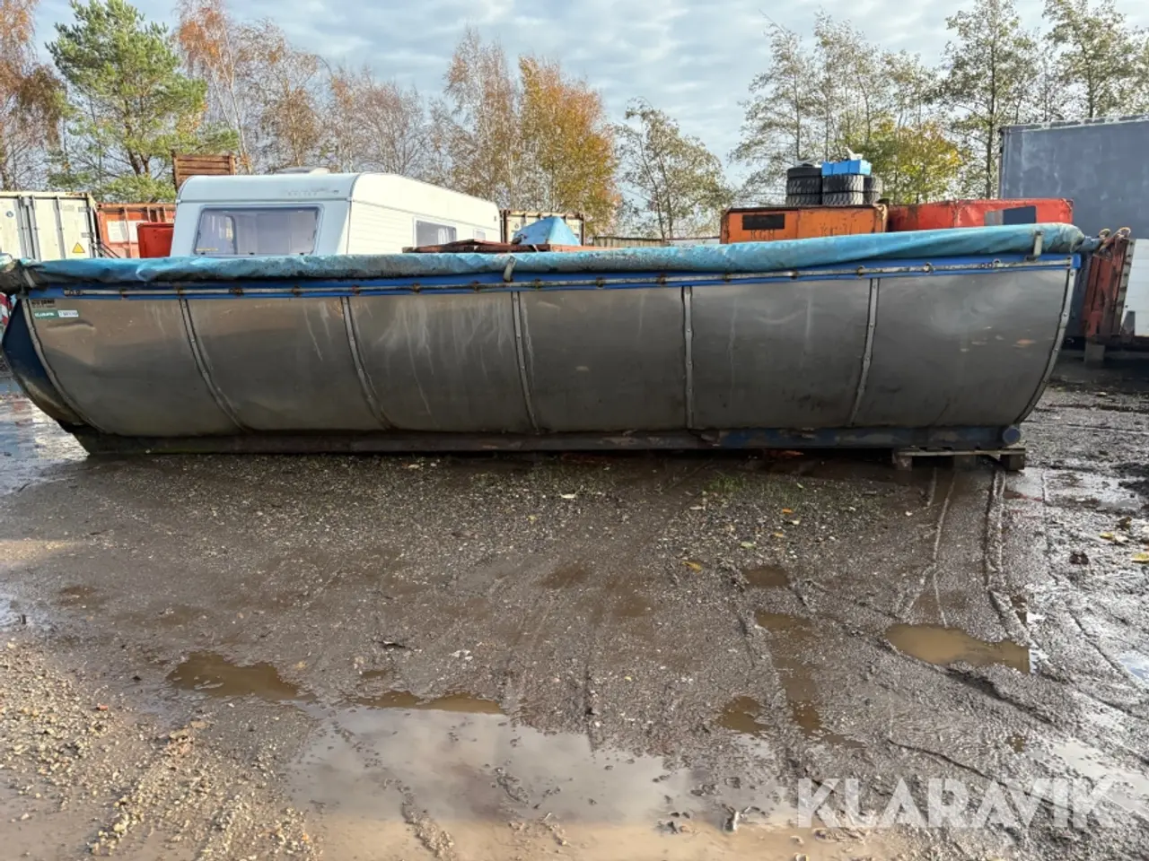 Billede 4 - Asfalt container Jøni isoleret med rullepresenning