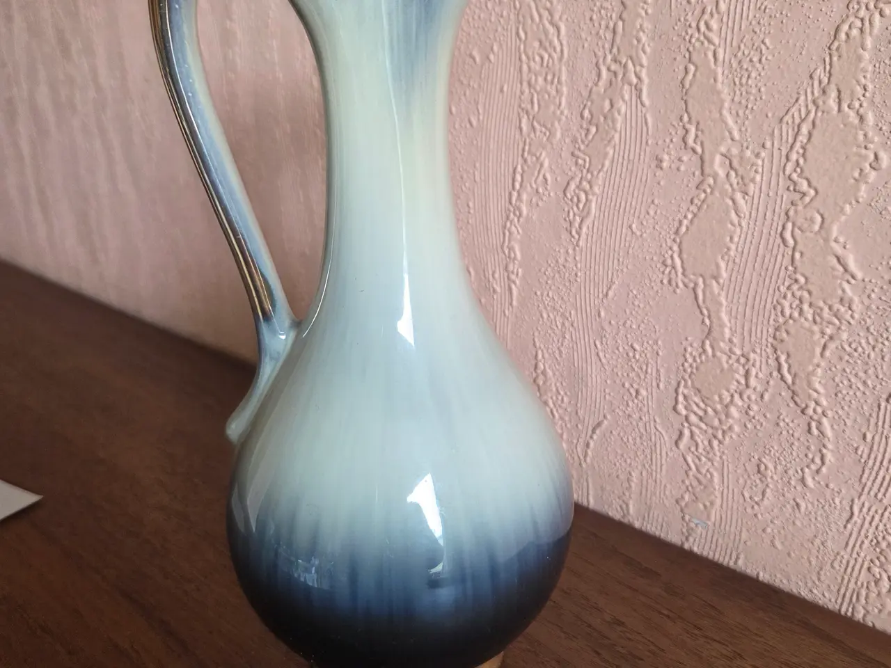 Billede 3 - Keramikkande/vase med gulddetaljer, H: ca. 23 cm
