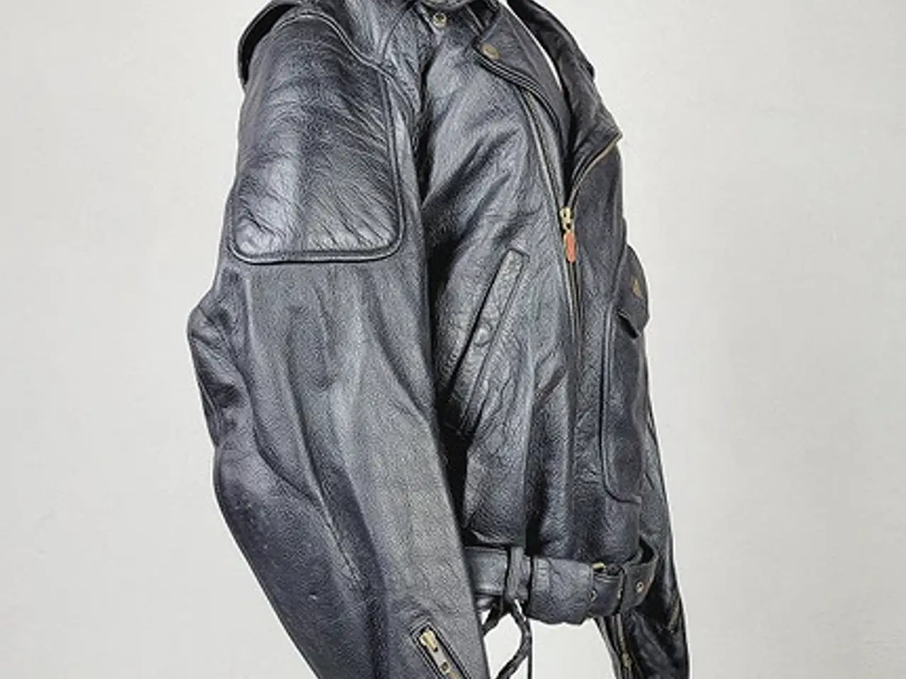 Billede 2 - ⭐️- FIRST GEAR Biker Classic Læderjakke XL