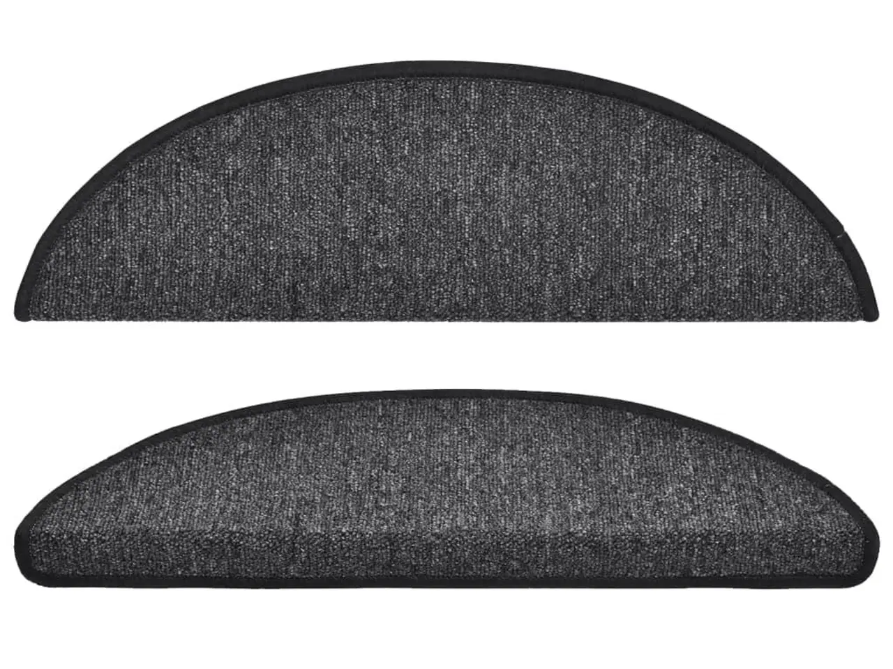 Billede 4 - Trappemåtter 15 stk. 56x17x3 cm antracit halvrund
