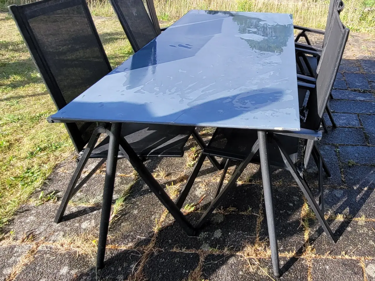 Billede 5 - Havemøbelsæt – stort bord + 6 stole – JYSK- 500 kr