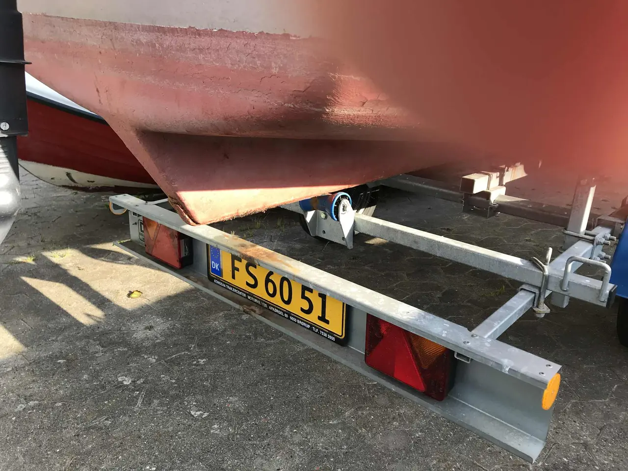 Billede 1 - Redningsjolle med motor og trailer