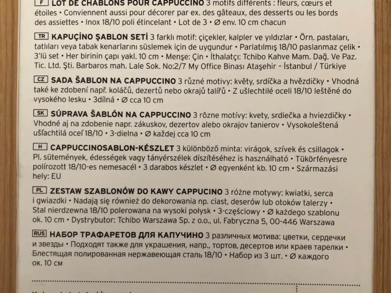 Billede 2 - Stencil sæt til dekoration af kaffe, kager mm.