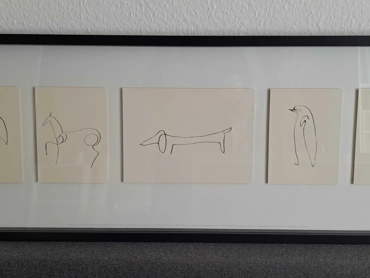 Billede 1 - Picasso tegninger i ramme