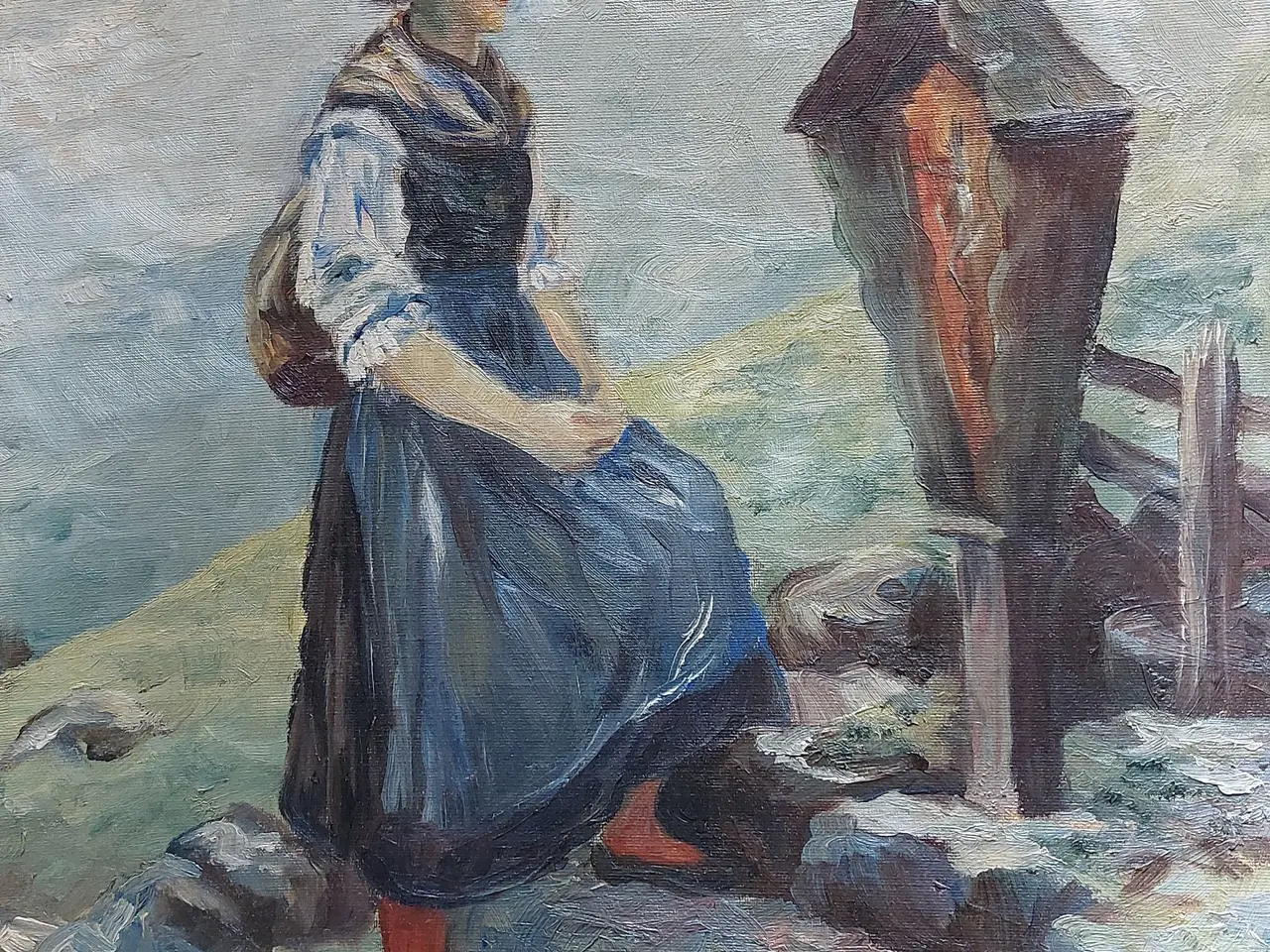 Billede 2 - SIGRID BECK-KNUDSEN - ( 1864 - 1947 ) - oliemaleri