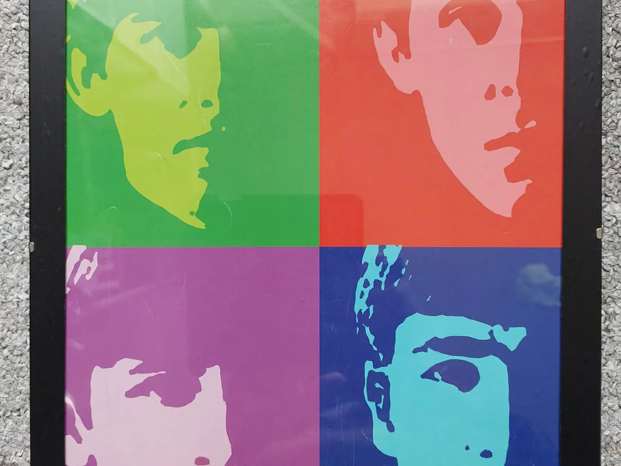 Billede 2 - billede/glas, motiv: The Beatles