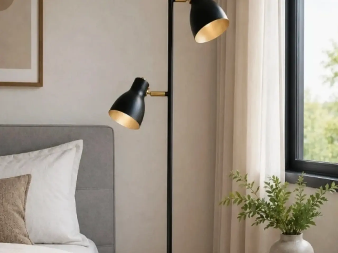 Billede 1 - Gulvlampe moderne design sort