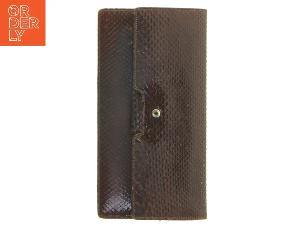 Billede 6 - Brun clutch. Firben? Slange?(str. 25 x 13 cm)