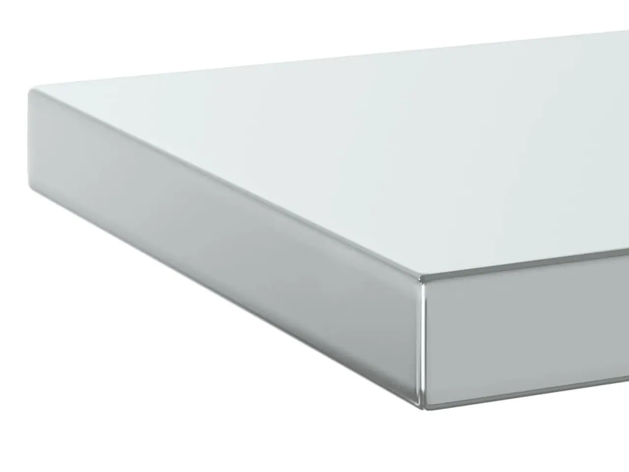 Billede 8 - Væghylder i rustfrit stål - 2 stk., 50 x 23,5 cm, sølvfarvet