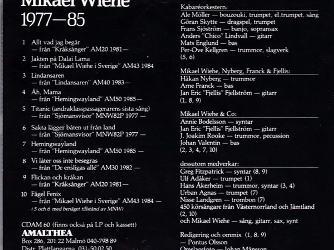 Billede 4 - Mikael Wiehe – 1977-85 – CD